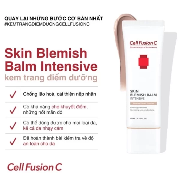 Cell Fusion C Expert – Kem trang điểm dưỡng Skin Blemish Balm Intensive - Droppiishops