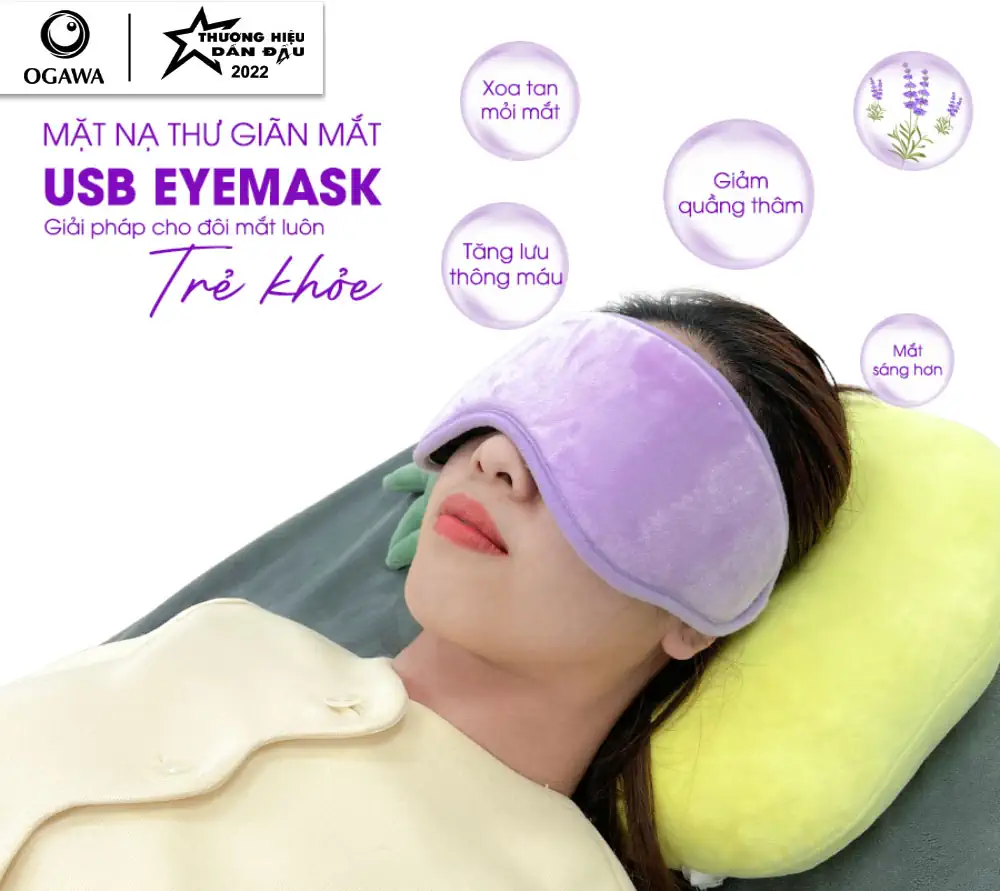 Máy Massage mắt USB Eye Mask With Lavender Aroma Ogawa - Giải pháp cho đôi mắt trẻ khỏe - Droppii Shops