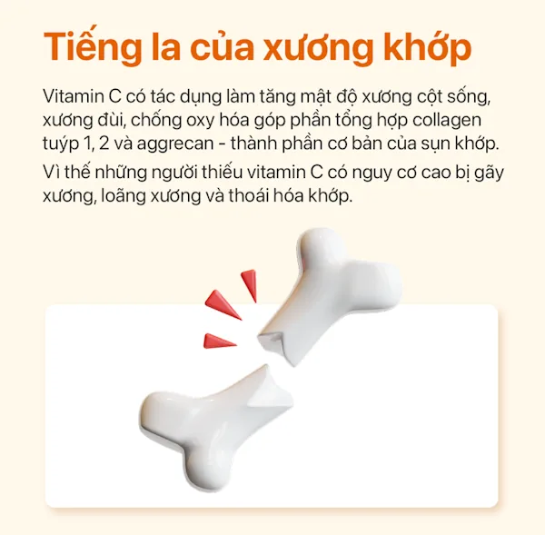 Thiếu Vitamin C Góp Phần Gây Loãng Xương - Ester C