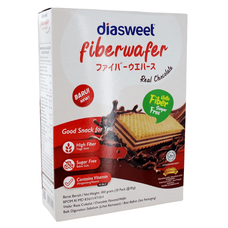 Bánh Xốp Diasweet Fiberwafer Vị Real Chocolate - An Vi - Droppii Shops