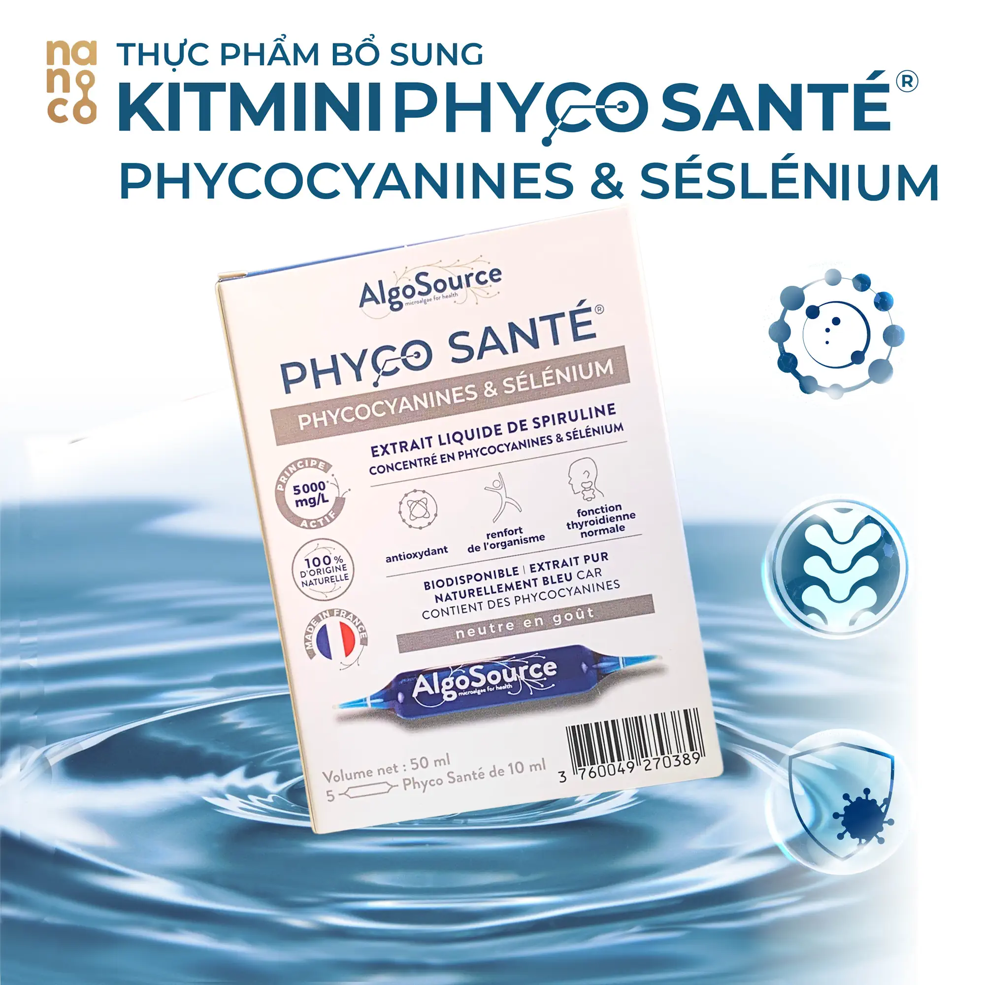 Phyco Sante - Phycocyanines & Seslenium - Droppii Mall