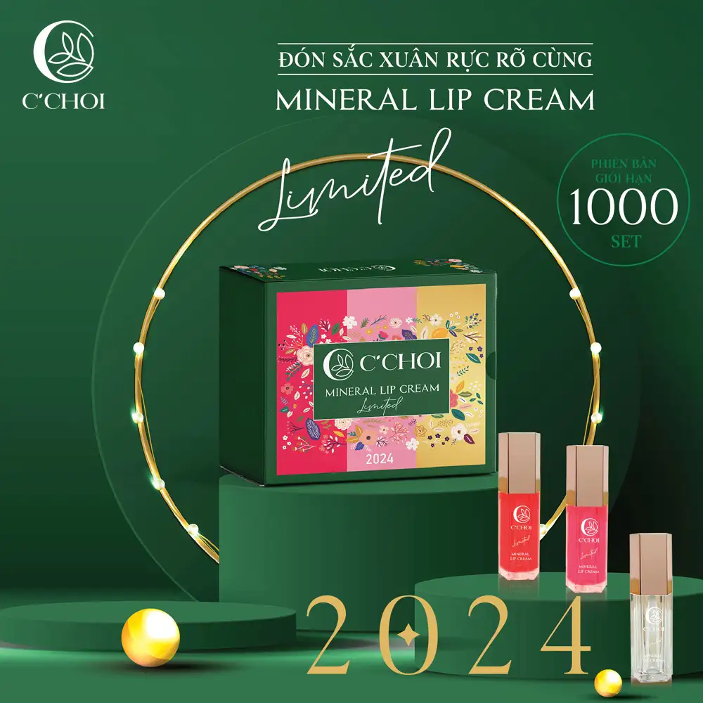 Son Kem Khoáng C'choi (phiên Bản Giới Hạn Quà Tết 2024) – Mineral Lip Cream – Limited 2024 - Droppii Mall
