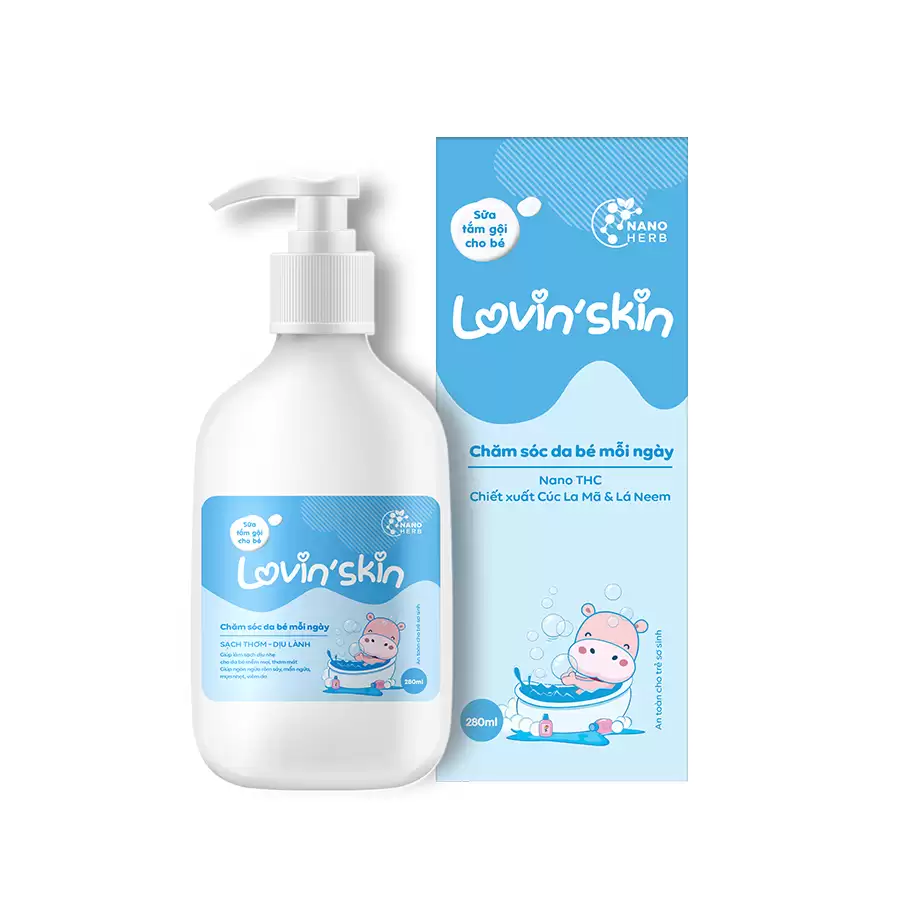 Sữa tắm gội thảo dược cho bé Lovin’skin - Droppii Mall